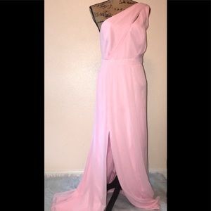 One Shoulder Chiffon Bridesmaid Dress